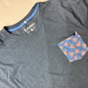 Chubbies Tropical Pocket Graphic T-Shirt Men’s XXL Black Cotton/Poly Weekend Tee